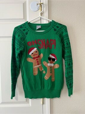 Well Worn Holiday Sweater Gingerbread Christmas Knit Pullover Small